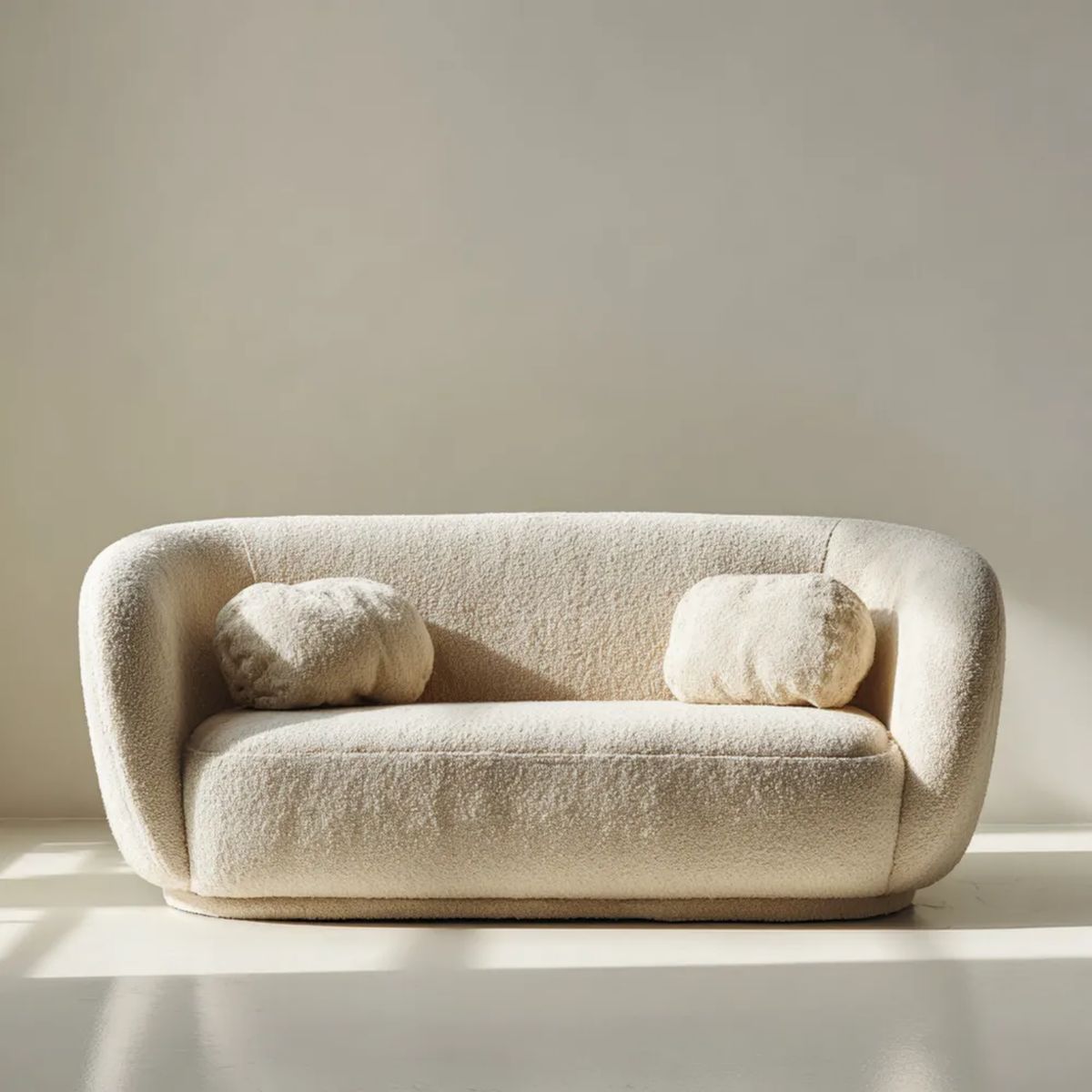 Sofa, 2-osobowa sofa beżowa krema w zatrzasku tkaniny brązowy, 170 x 90 x 75 cm