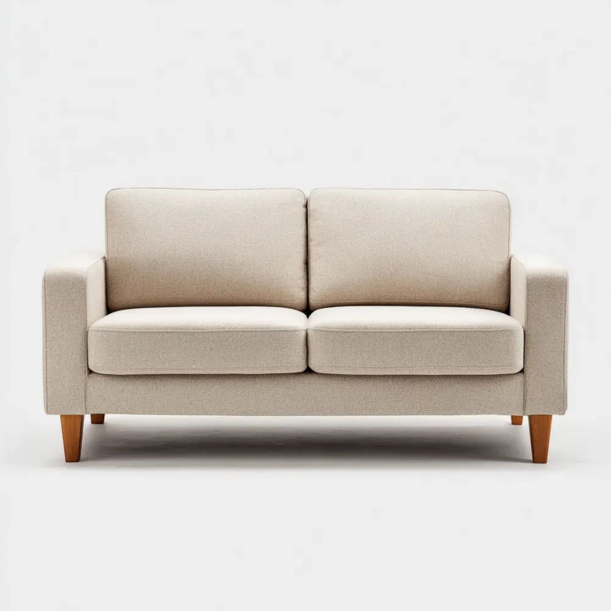 Sofa, Podwójna sofa w poliestrze z miękkimi nóżkami, 140 x 80 x 85 cm