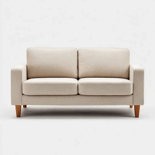 Sofa, Podwójna sofa w poliestrze z miękkimi nóżkami, 140 x 80 x 85 cm