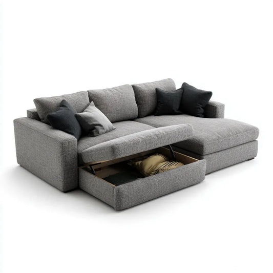 Sofa, kabriolet tkanina firankowa sofa z firanki i firanki szary birmański pudełko 240 x 160 x 85 cm