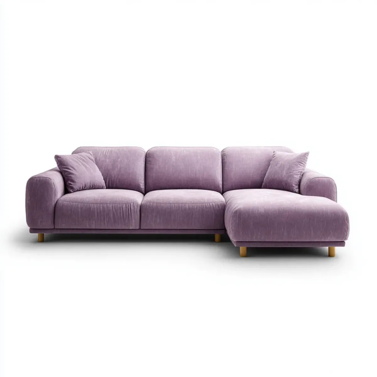 Sofa, Kanapa narożna z rekamierem L- shape Lila 270 x 160 x 85 cm poliestrowy aksamit